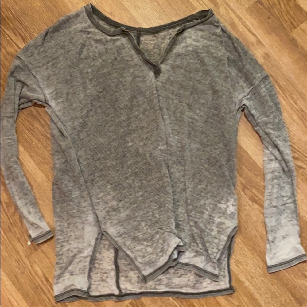 American Eagle long sleeve waffle tee